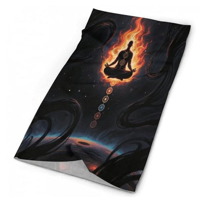 Blacklight Seven Chakra Yoga Meditation Neck Gaiter Personalized Soft Windproof Face Covers Cozy Winter Neck Warmer Gator Scarfs Multipurpose Fashion Breathable Bandana Face Mask Scarf for Adult