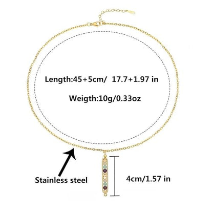 Healing Crystal Necklace for Women Men Natural Stone Beads Pendant Necklace Spiritual Anxiety Necklace Empath Protection New Beginnings Gifts Jewelry - color: Empath