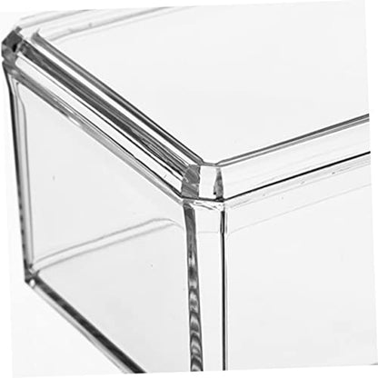 Transparent Storage Box for Jewelry Candy Makeup Versatile Home Organizer Sturdy Design for Desk and Table Use Keeps Items Neat and Tidy