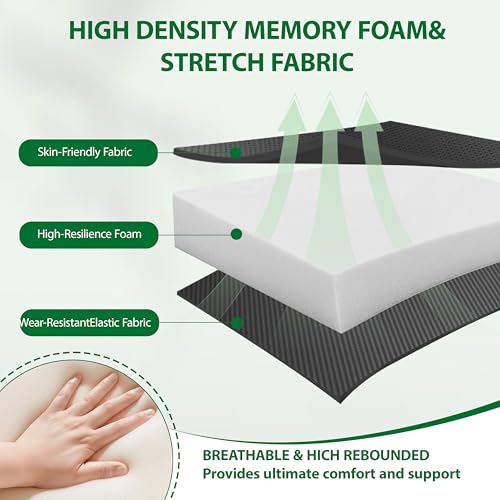 Inflatable Travel Seat Cushion – Self-Inflating Memory Foam Pad for Airplane, Stadium Bleachers, Camping, Hiking & Backpacking – Ultralight Compact & Portable Sitting Cushion - color: Green