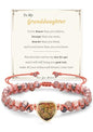 Gifts for Daughter Granddaughter, To My Mom Grandma Wife Girlfriend Sister Jasper Heart Bracelets Birthday Graduation Anniversary Christmas Stocking Stuffers Valentines Mothers Day Jewelry - style: 5.Gift To My Granddaughter: Rhodonite Beads