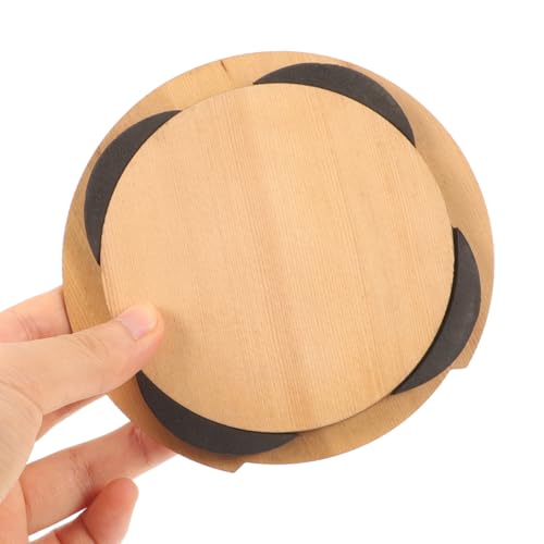 Toddmomy Acoustic Guitar Soundhole Cover, 4.3" Wooden Sound Hole Dampener for Feedback Reduction, Decorative Lute Hole Mute Accessory
