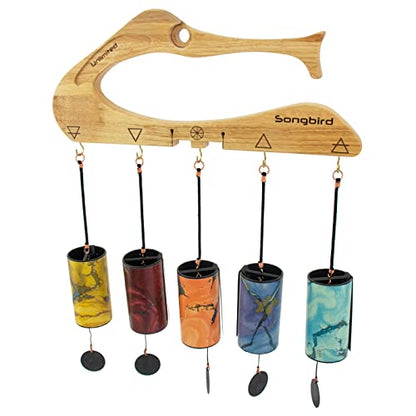 Zaphir Chimes Includes 1 Chime/Tuned According to the 5 Seasons & Elements of FengShui - size: One Size, style: Set #2 - With Songbird Stand
