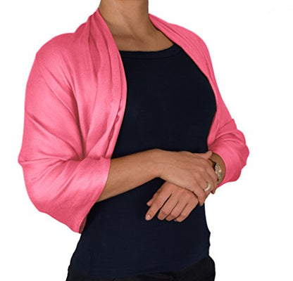 Peach Couture Women’s Pashmina Shawl Wrap – Warm Long Large Scarf for Evening Dress, Bridesmaid, Wedding & Bridal Wear - color: Hot Pink