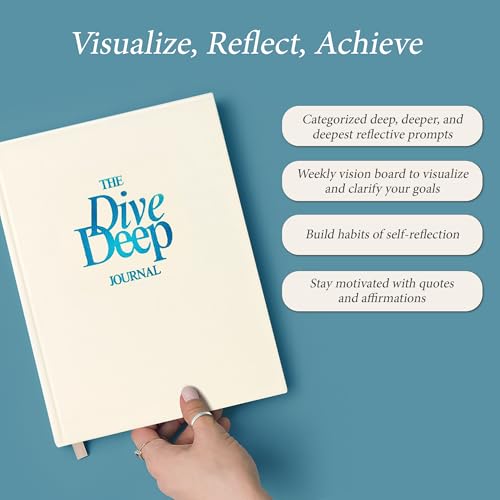 Daily Dopamine Dive Deep Guided Journal: 72 Prompts for Self-Reflection, Personal Growth & Visualization | Undated Self-Discovery Notebook with Vision Board Templates for Men & Women | Mindfulness & Healing Journal