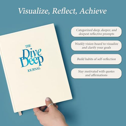 Daily Dopamine Dive Deep Guided Journal: 72 Prompts for Self-Reflection, Personal Growth & Visualization | Undated Self-Discovery Notebook with Vision Board Templates for Men & Women | Mindfulness & Healing Journal