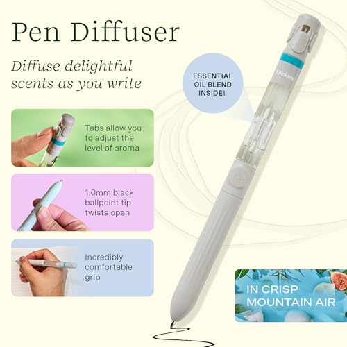 Lifelines Sensory Essentials Travel Set - Includes Everyday Aromatherapy Diffuser, Fidget Grounding Stone, Pen Diffuser & 3 Essential Oil Blends - Unique Sensory Gifts for Women & Men