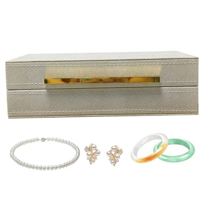 Decorative Box, 9.8 * 6.3 * 3.1inch Faux Leather Decorative Storage Boxes with Lids, for Modern Home Decor, Jewelry Organizer Home..