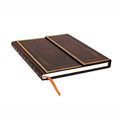 Black Moroccan Ultra Unlined Hardcover Journal, 144pg, 120GSM by Paperblanks (Old Leather Collection)