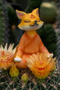 Zen Fox Figurine, Meditating Fox Buddha Statue for Home Decor, Living Room, Yoga & Meditation Accent, Shelf, Table, Desk Decor, Outdoor Garden Decor, Gifts for Women