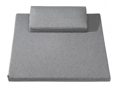 Meditation Mats, Futons, Household Folding, Thickened Fabrics, Natural Hemp Core，Yoga Mat Floor Pillows(Size:60x60cm(24x24inch),Color:Grey) - color: Gray, size: 60x60cm(24x24inch)