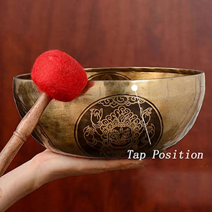 Copper Bowl Tibetan Singing Bowls Meditation Sound Bowl Handmade Bowl Sound Bowl Yoga Healing Copper Bowl Meditation Bowl Ornaments Bowl,C - color: C