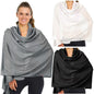 Patelai Sun Shawl Sun Protection Beach Travel Shawl Women's Beach Wraps for Women Travel Essentials - color: Black,dark Gray,white, size: 79 x 32 Inch