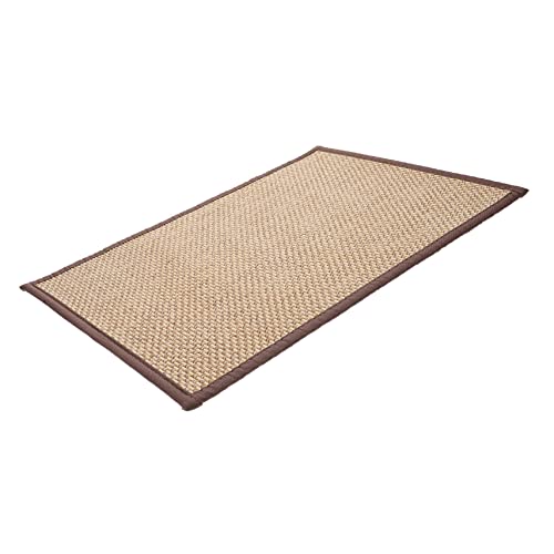 Woven Meditation Cushion Floor Pad for Comfortable Sitting Natural Color Thick Decorative Mat for Yoga Living Room Office Use - color: Khaki