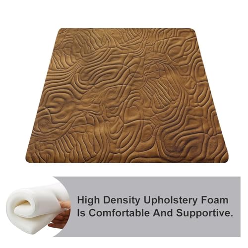 Golden Pattern Degrees of Comfort Meditation Floor Pillow, Square Large Pillows Seating for Adults, Tufted Corduroy Cushions for Outdoor Yoga Tatami Fireplace Living Room 15x15 Inch
