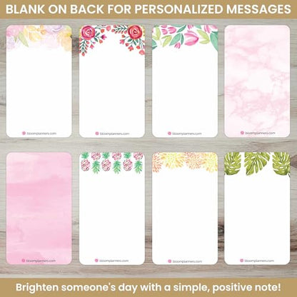 bloom daily planners Encouragement Card Deck - Cute Inspirational Quote Notecards - Set of Thirty 2" x 3.5" - Assorted Designs - color: Encouragement Cards