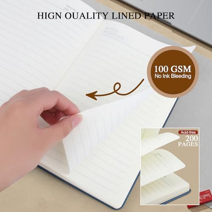 Journal for Women,A5 Hardcover Leather Journal - 200 Pages Premium Paper Notebook, Tree Journal Notebook for School, Work (Tree Blue)