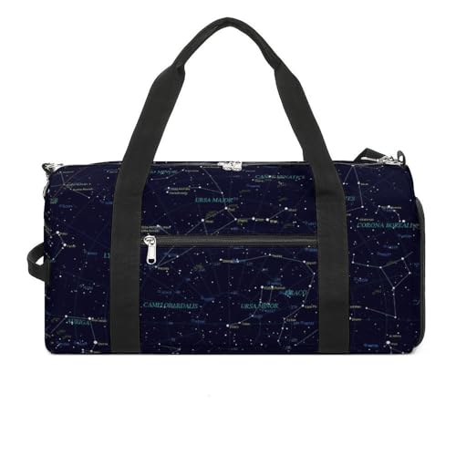 Starry Sky Constellation Large Capacity Portable Fitness Bag, Easy to Carry - color: Starry Sky Constellation