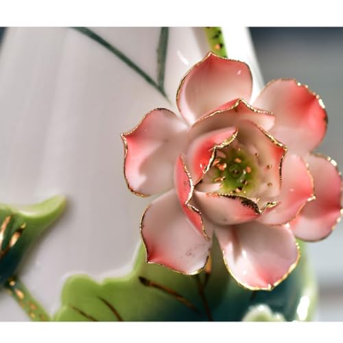 Room Decor Ceramic Vase Ornaments Living Room Countertop Flower Arrangement Creative Porcelain New Chinese Zen Style Dining Table Centerpiece Decor
