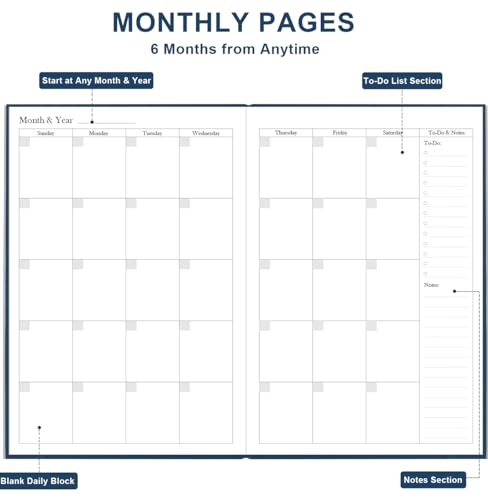 Self-Mastery Journal for Men - 182 Days Daily Reflection Notebook – Mental Health Journal, Anxiety & Guided Journal for Women & Men, Meditation & Mood Log, Blue