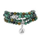 108 Mala Beads Bracelet/Necklace with Buddha Charm – Meditation Beads, Yoga Jewelry, Prayer Beads, Zen Necklace – Ideal Gift for Spiritual Practice - style: African Turquoise