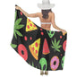 Women's Lightweight Long Scarf Thin Scarf Beach Headscarf Wimwear Bikini Wrap - color: Color627