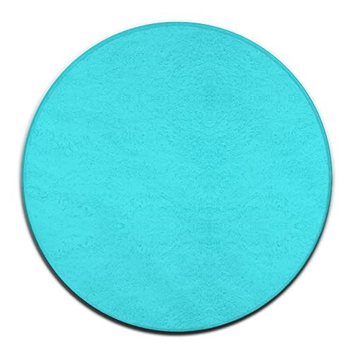 Home Decor Machine Washable Kitchen Office Circle Rug, Room Sofa Yoga Soft Round Carpet, Modern Round Area Rug Compatible with Blue 24inch(60cm) - color: Color64, size: 24inch(60cm)