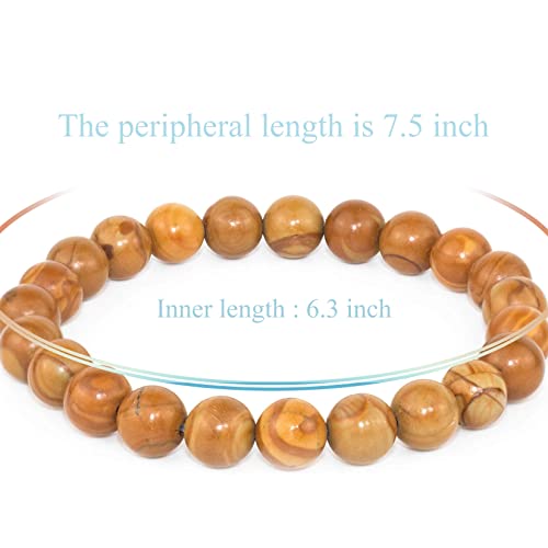 8mm Natural Gemstone Stretch Bracelet, Handmade Unisex Crystal Bracelets for Meditation, Yoga, Spiritual Healing & Positive Energy