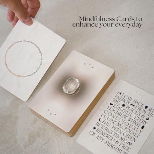 Reflection Mindful Ritual Cards | Mindset & Affirmation Deck, Daily Quotes, Meditation, Self Awareness | 50 Cards, Spiritual Gift