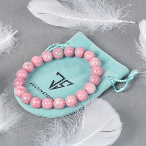 Justinstones Gemstone Crystals Chakra Beads Bracelet Crystal Healing 10mm Round Stretchable Bracelet for Her Gift - color: AA Pink Tourmaline