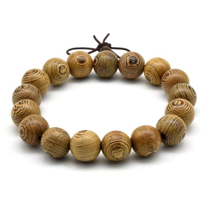Zen Dear Unisex Natural Wenge Wood Mala Prayer Beads Necklace Bracelet Beads Meditation Buddhist Japa Rosary Mala Bead Yoga - style: 12mm 17 beads