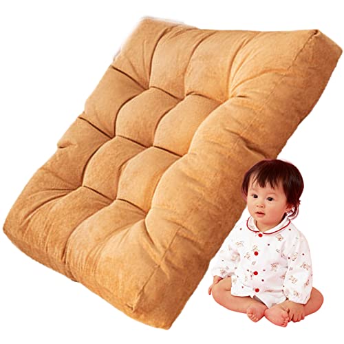 Square Meditation Pillow for Seating on Floor,Solid Thicken Futon Pillow Seat Floor Cushion for Yoga Corduroy Chair Pad (Orange 55cm/22in(Set of 1)) - color: Orange, size: 55cm/22in(Set of 1)