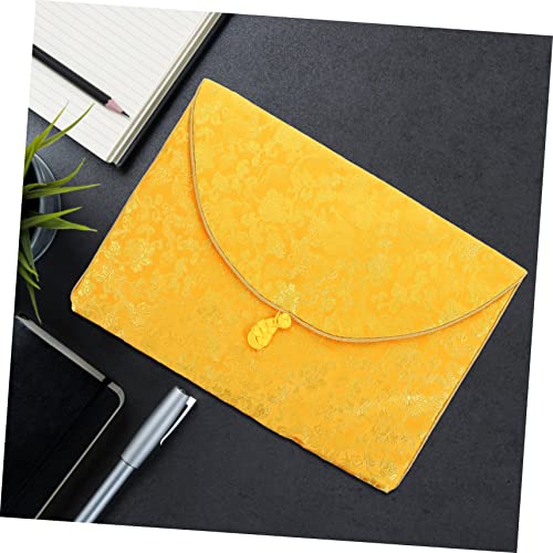 Ethnic Style Brocade Small Bag Quran Cover Case File Organizer for Buddhist Sundries