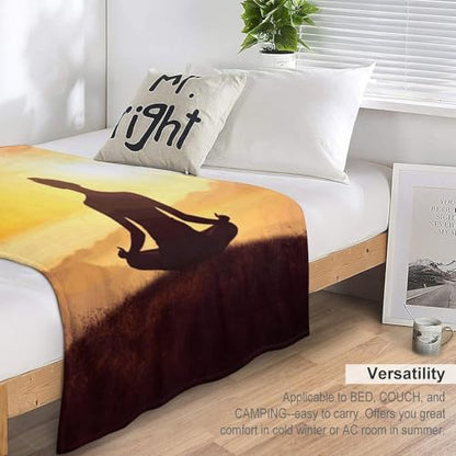 Yoga Meditation Soft Throw Blanket for Couch Lightweight Flannel Blanket for Sofa Couch Throw Bed Warm Cozy Decorative Blankets Fall Winter Decor 40"x50" - size: 40"x50"