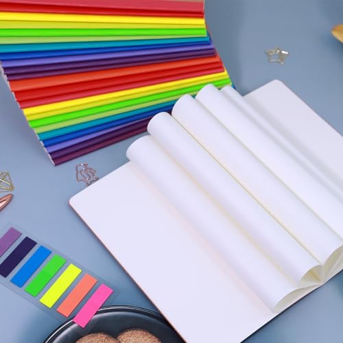 12 Pack Kraft Notebooks, Journals in Bulk for Writing, Blank Paper Sketchbooks, 60 Pages Notebook, 8.3x5.5 Inch, A5 Size, Travel Journal Set, for Gifts, Students and Office Supplies