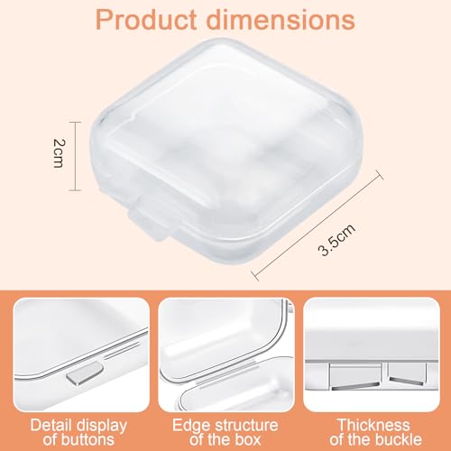 10Pcs Clear Jewelry Storage Cases, Small Fashionable Safe Earring Storage Box Desirable for Travel Jewelry Container