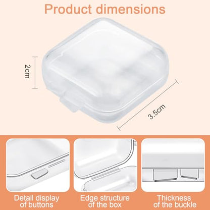 10Pcs Clear Jewelry Storage Cases, Small Fashionable Safe Earring Storage Box Desirable for Travel Jewelry Container