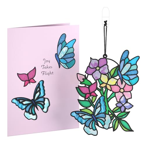 Lovepop Everyday Suncatcher Card for Her and Him - 3D Greeting Cards for Boys, Girls, Men, Women - Joy Takes Flight Butterfly - 5" x 7" Card - Blank Notecard & Envelope Included - color: Joy Takes Flight Butterfly Suncatcher Card