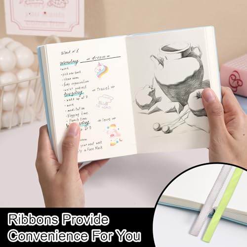 Thick Blank Journal Notebook 400 Pages 3.9 × 5.5 No Lines Soft Leather Blank Notebook for Women Drawing Book Memo Writing Sketch Diary Notebook- Upgrade100GSM Paper (Lemon Yellow-400 Page) - color: Lemon Yellow-400 Page