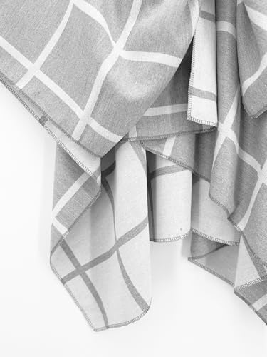 Women's Elegant Shawl Wraps, Soft Open Front Poncho Cape, Reversible Casual Cardigan Shawls for Gift Travel - color: Lightgray-white/Gray-white