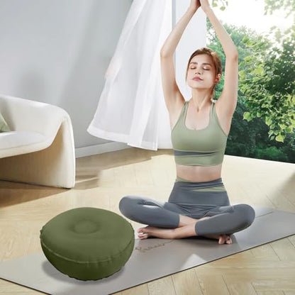 Yoga Cushion Ultra-Light Inflatable Multi-Functional Meditation Cushion Balance Ball TPU Portable Footstool for Home Office Gym Meditation