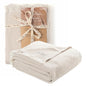 Bed Blanket, Lightweight, Cotton-Rich Blend, 100% Recycled Cotton, Twin Size (57 x 79 Inch), Textured Woven Bedding, Easycare, Breathable Layering, Summer Coverlet, Dove Beige - color: Dove Beige, size: Twin