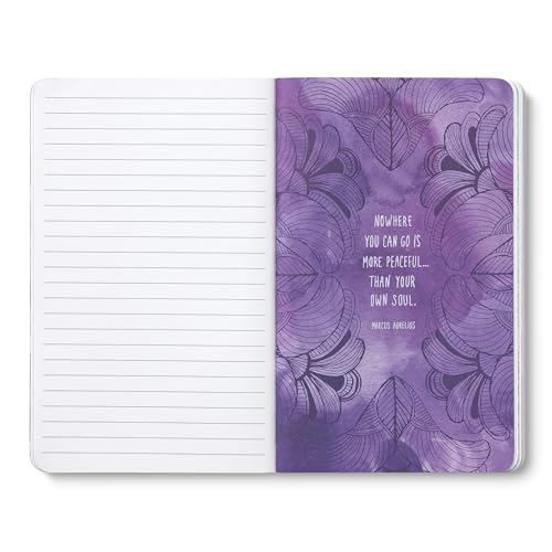 Compendium Softcover Journal – “Who looks outside, dreams. Who looks inside, awakens.”— A Write Now Journal with 128 Lined Pages, 5"W x 8"H - color: Outside Purple