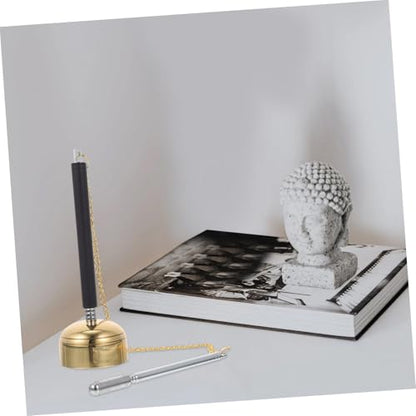 Garneck Telescopic Meditation Sound Chime Handbell Instrument for Compact Dharma Ritual Utensil for Temple Use Lightweight Buddha Accessory Stress Relief Tool
