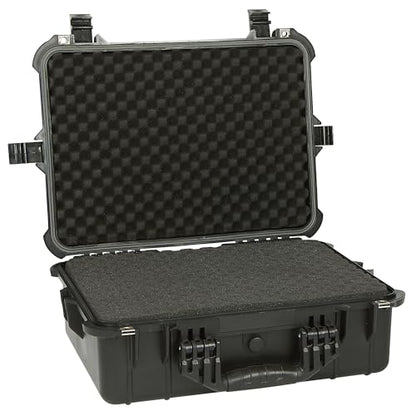 Strongway 20in. Plastic Waterproof Storage Case With Foam, Ammo Box, Fit Use of Drones,Camera,Equipments,Pistols, (Black) - color: Black