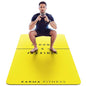Large Exercise Mat – Extra Thick 10mm Workout Mat (72"x32") – Non-Slip TPE Yoga Mat for Women & Men – Pilates, HIIT, Fitness & Home Gym Mat – Includes Free Carry Bag - color: Yellow - Printed