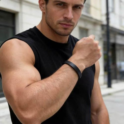 Men's Leather Bracelet, Stackable Stainless Steel Clasp Bracelets for Men Stylish Birthday, Thanksgiving, Valentine's Day Gift for My Man - style: 8.4" Brown Leahter
