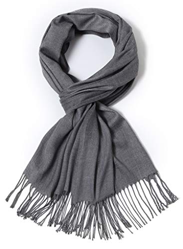 Cindy & Wendy Pashmina Shawls and Wraps Scarf for Women Soft Large Winter Shawl for Evening Dress Wedding Party - color: Heather Grey
