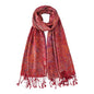 Paisley Pashmina Rave Shawl Scarf-Women's Reversible Ethnic Jacquard Pashmina Wraps for Travel - color: A#. Red