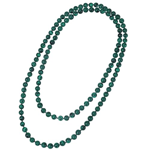 Beaded Necklace Hand Knotted for Woman - color: Green Peafowl 1